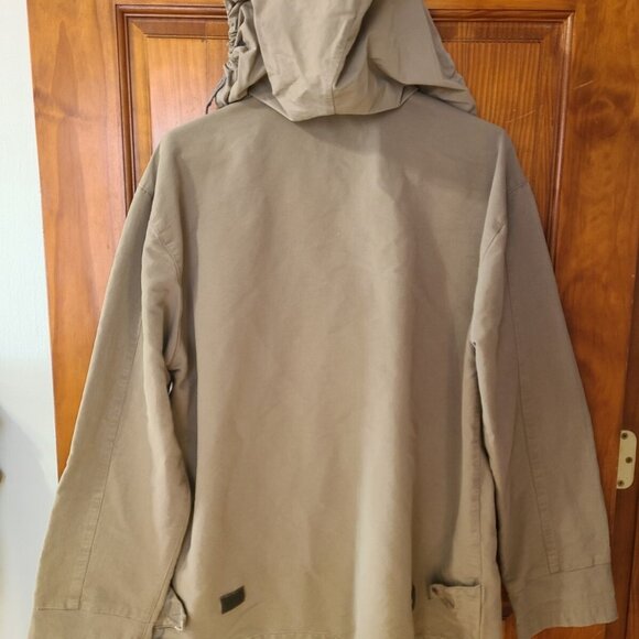 TRANSIT UOMO 213 Tan Khaki Full Zip Hooded Jacket Made in Italy Size Men's M - Picture 2 of 5